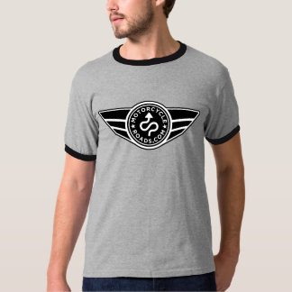 Black & grey ringer T-shirt w/basic black MCR logo