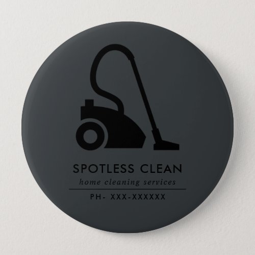 BLACK GREY SIMPLE VACUUM CLEANER CLEANING SERVICE BUTTON