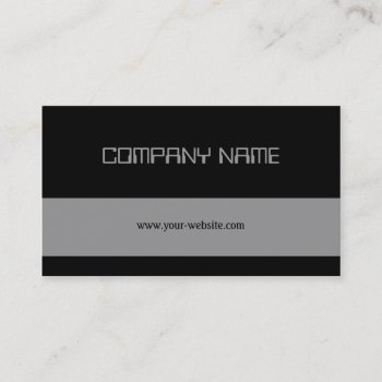 Black & Grey Stripe Business Card by morning6 at Zazzle