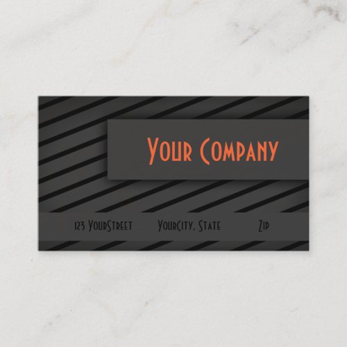 Black Grey Stripes Modern Trendy _ Business Card