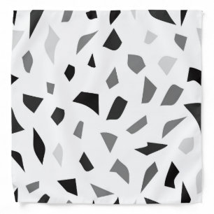 Black Grey Terrazzo Bandana