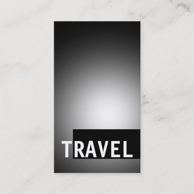 Black Grey Travel Agent Business Card (Front)