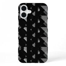 Black Grey Triangle Geometrical Patterned
