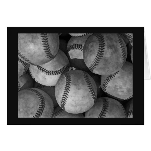 Black Grey  White Baseball Card