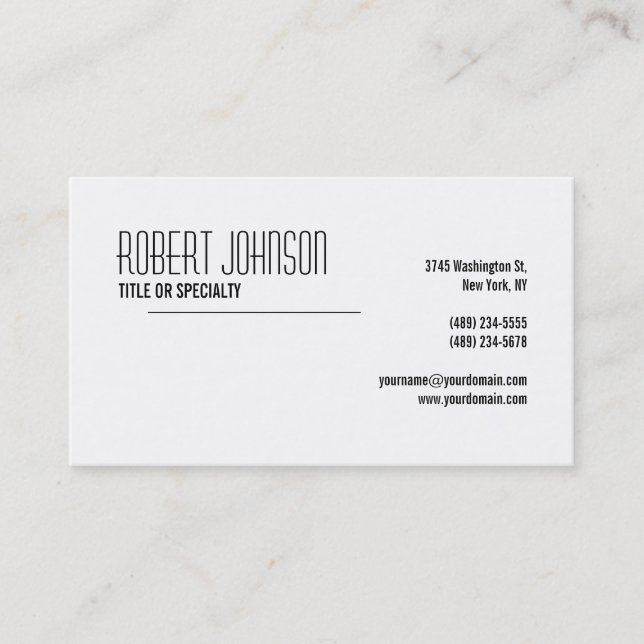 Black Grey White Business Card (Front)