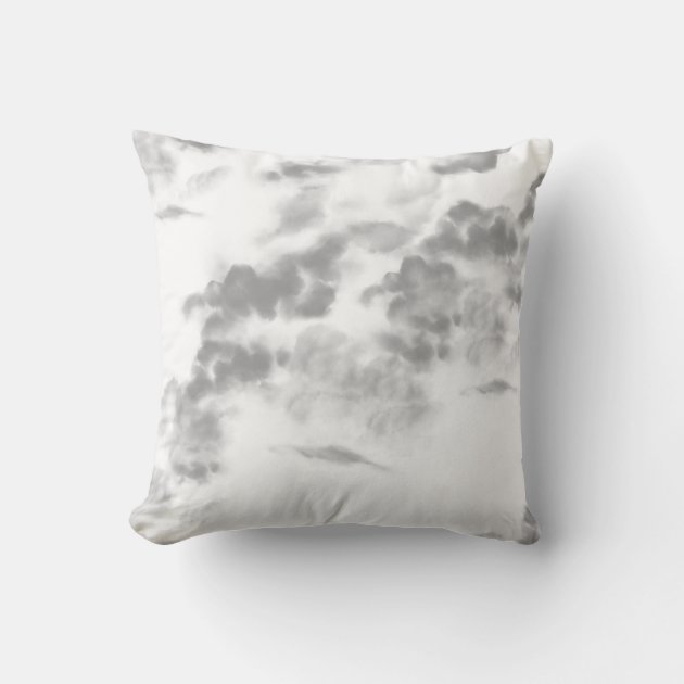 grey tie dye pillow