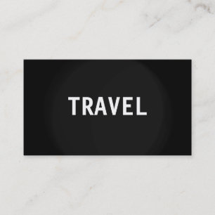 Black Grey White Travel Agent Business Card