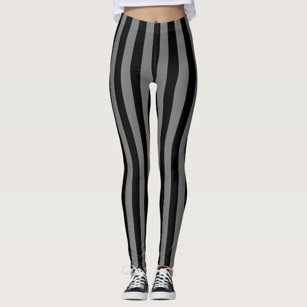 Romwe Five Star Patch Black White Vertical Striped Leggings, $97 | Romwe |  Lookastic