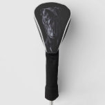 Black Greyhound Dog Art Golf Driver Cover at Zazzle