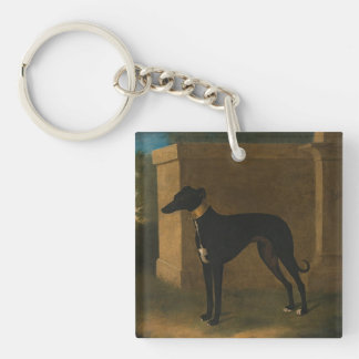 Black greyhound keychain