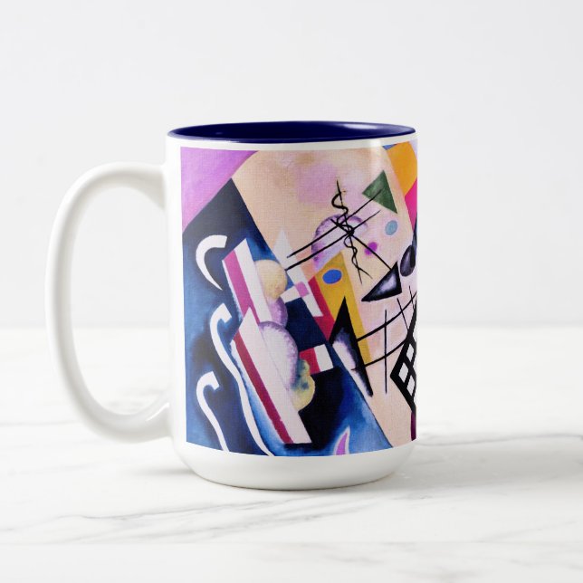 Black Grid, 1922 -  Wassily Kandinsky Art Two-Tone Coffee Mug (Left)