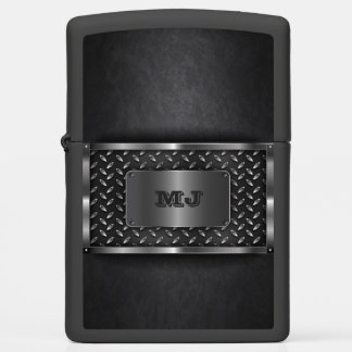 Black Grid Plate 2 Customize Zippo Lighter