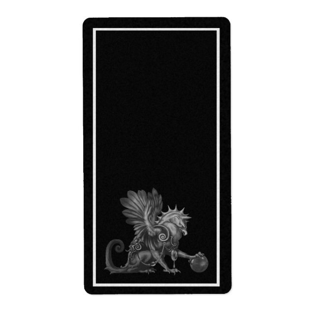 Black Griffon Apothecary Label (Front)