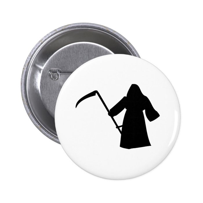 black grim reaper death icon pins