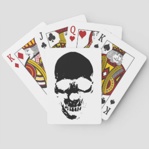 Black Grim Reaper Skull Poker Cards