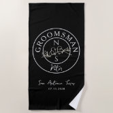 Personalized Groomsmen  Beach Towel