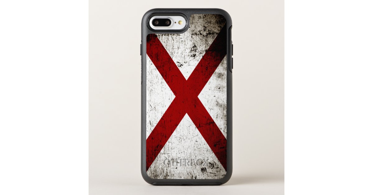 Black Grunge Alabama State Flag Otterbox Iphone Case Zazzle Com
