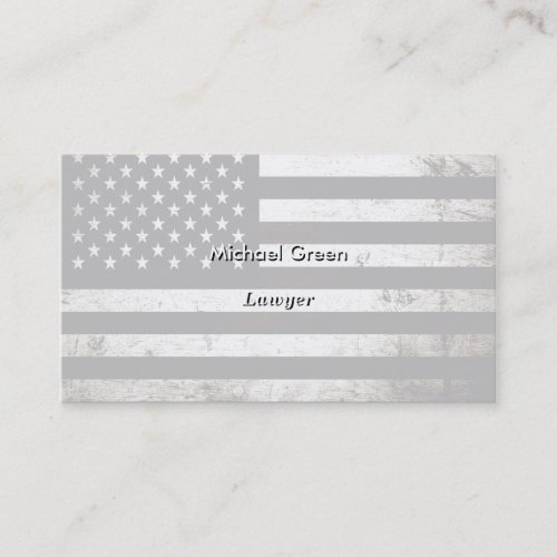Black Grunge American Flag 2 Business Card