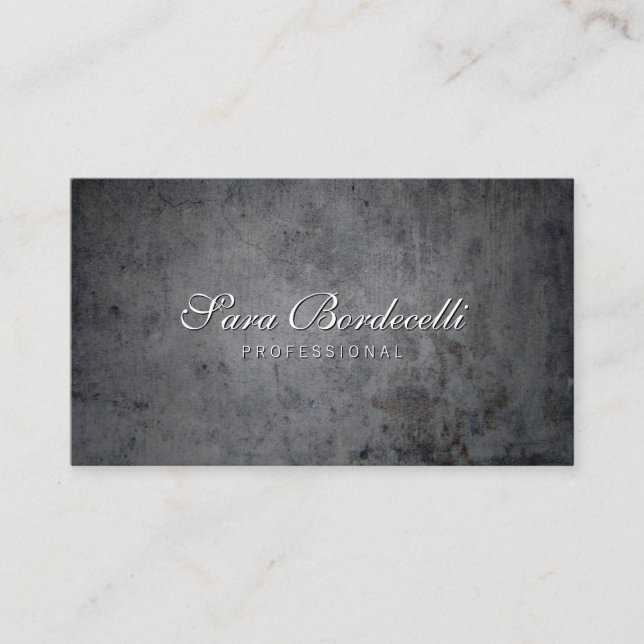 Black Grunge Background Professional Business Card (Front)