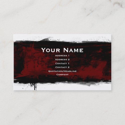 black grunge business card template