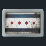Black Grunge Chicago Flag Belt Buckle<br><div class="desc">Black Grunge Chicago Flag. Feel free to modify the design according to your own preferences. You may change the design location, orientation, background colors and size. Also, you may add your own text, or slogan set its font, location and size, all in order to create the ultimate personal gift for...</div>