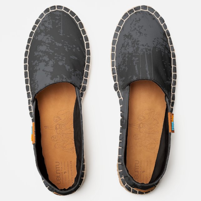 Black Grunge Espadrilles (Front)