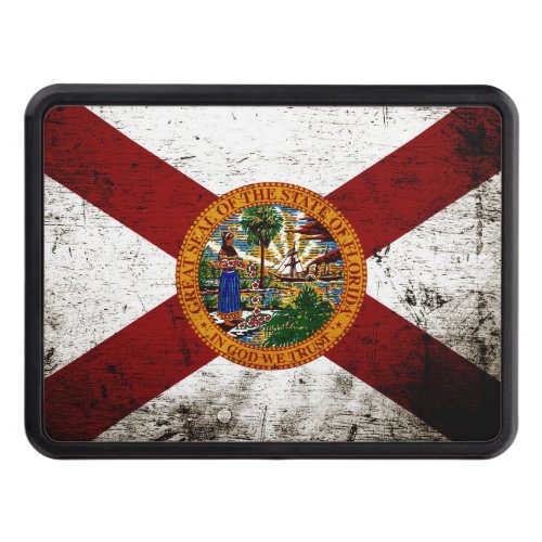 Black Grunge Florida State Flag Hitch Cover