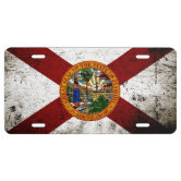 American Flag Aluminum License Plate Frame with Wide Top, Black