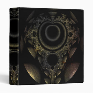 Black Grunge Fractal Avery Binder
