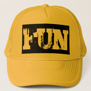 black grunge FUN lettering Trucker Hat