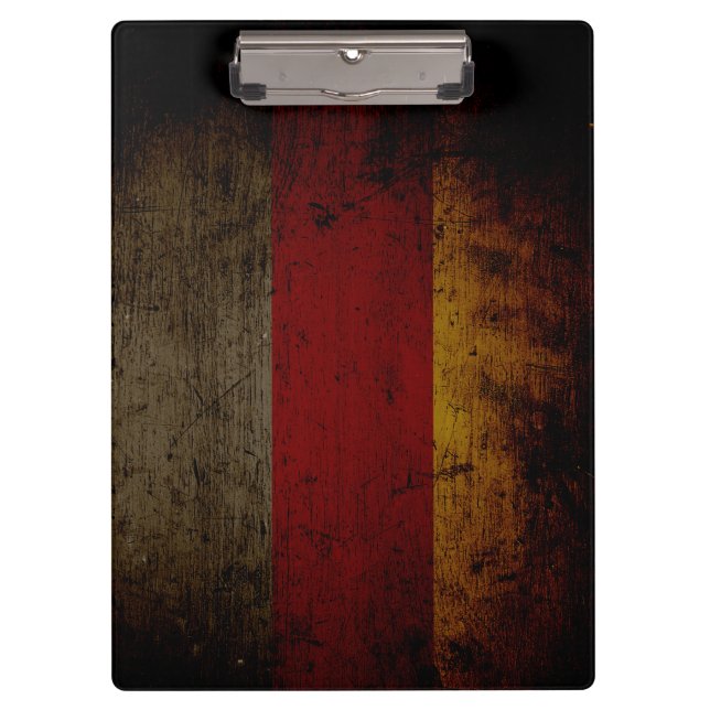 Black Grunge Germany Flag 2 Clipboard (Front)