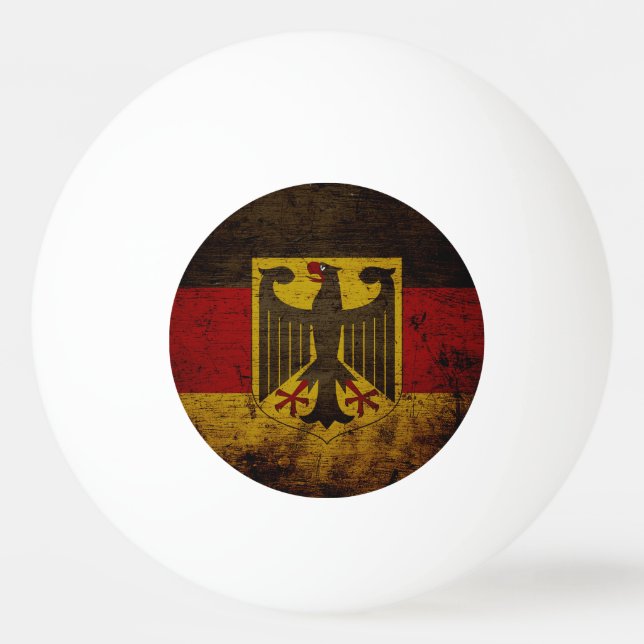 Black Grunge Germany Flag Ping-Pong Ball (Front)