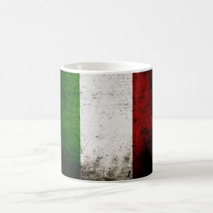 Black Grunge Italy Flag Coffee Mug