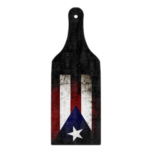 Black Grunge Puerto Rico Flag Cutting Board