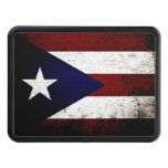 Black Grunge Puerto Rico Flag Tow Hitch Cover at Zazzle