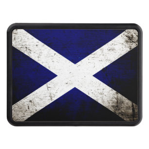 Black Grunge Scotland Flag Hitch Cover