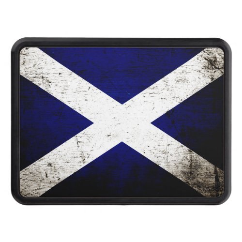 Black Grunge Scotland Flag Hitch Cover