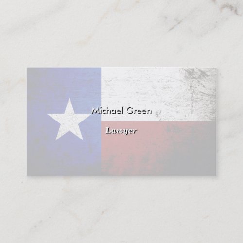 Black Grunge Texas State Flag Business Card Template