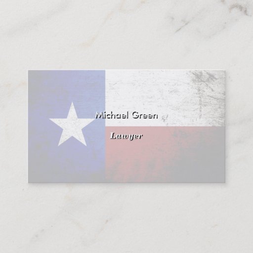 Customizable Black Grunge Texas State Flag Business Card Template