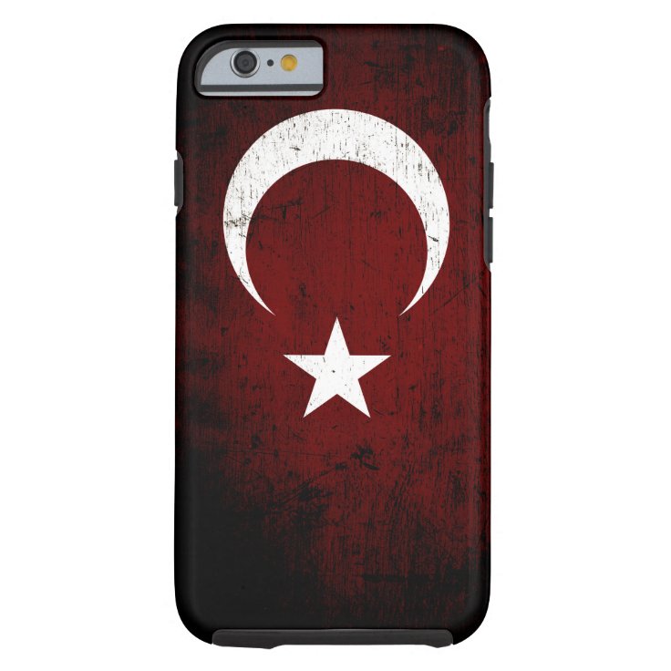 Black Grunge Turkey Flag Case-Mate iPhone Case | Zazzle