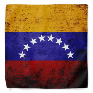 Black Grunge Venezuela Flag Bandana