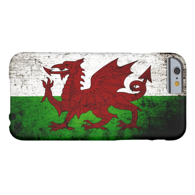 Black Grunge Wales Flag Case-Mate iPhone Case (Back Horizontal)