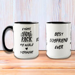 Black Grunge You Rock My World Best Boyfriend Ever Mug<br><div class="desc">Black Grunge You Rock My World Best Boyfriend Ever Mug - The perfect mug for the best boyfriend ever. Perfect for Valentine's Day,  Birthday,  Anniversary or Just Because gift. Personalize with the recipient's name as well as your own name.</div>