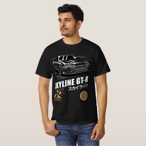 Black GT_R Skyline R34 T_Shirt