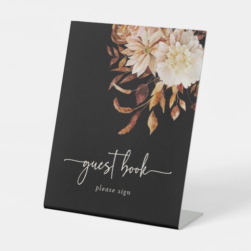 Black Guest Book sign