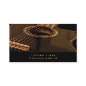 Black Guitar, Guitarist, Professional Musician Business Card