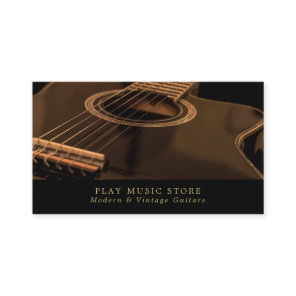 Black Guitar, Musical Instrument Store Business Card