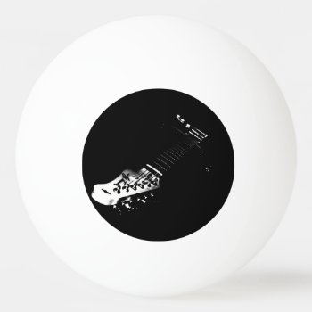 Black Guitar Ping Pong Ball by iheartdenver at Zazzle