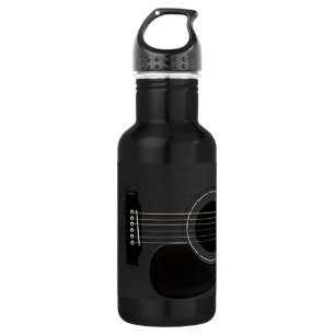 Black Guitar Water Bottle