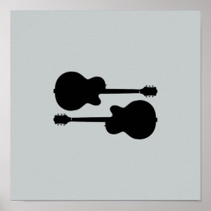 black guitars music decor
